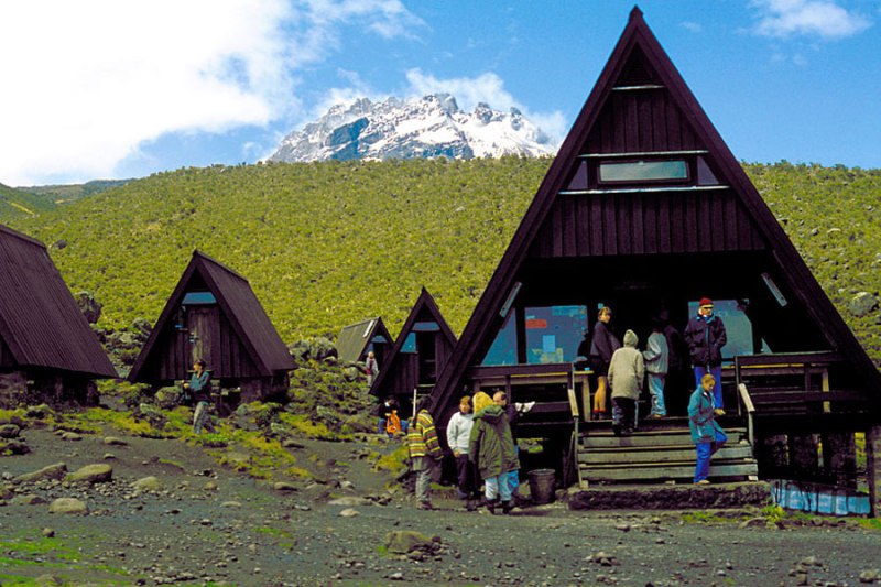 hikers at marangu camp