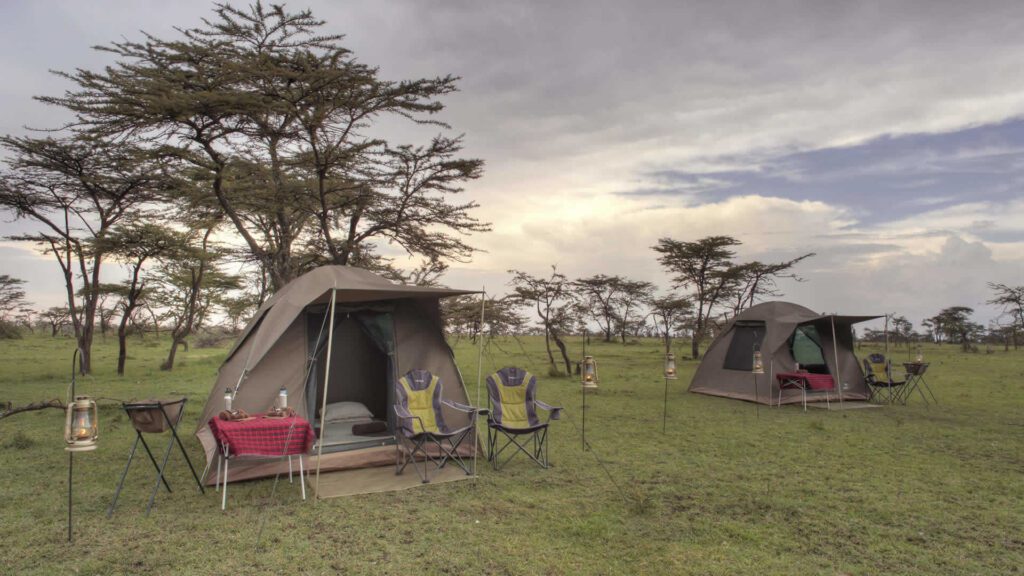 Tent view of Tanzania budget camping safari