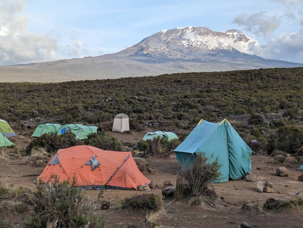 Mt Kilimanjaro campsite day time