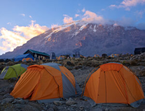 kilimanjaro camping tents on Barafu campsite