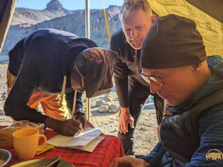 health check during the 6 days machame route kilimanjaro