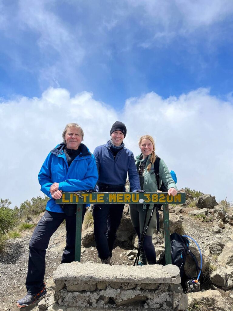 little meru point while hiking mt. meru