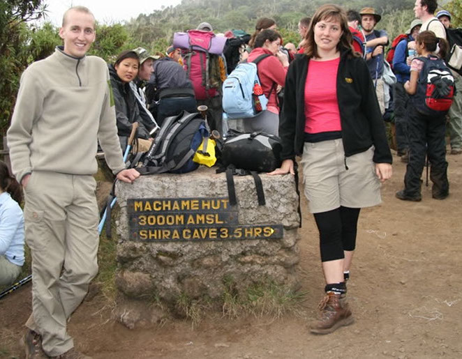 hikers on machame route Kilimanjaro
