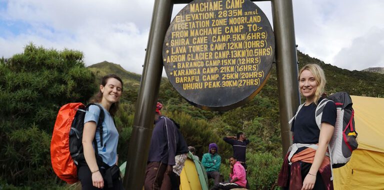 Climbers on the Machame route 6 day vs 7 day trek